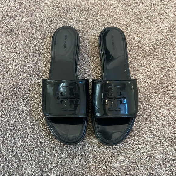 Tory Burch Eleanor Jelly Slide Black Sandals—Size Women’s 11 - Picture 4 of 8